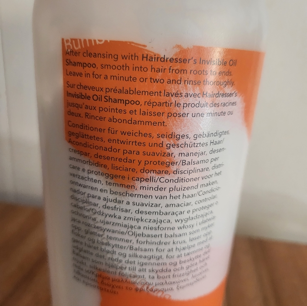 Hairdresser's Invisible Oil Hydrating Conditioner, Partly Used Liter - Picture 3 of 3